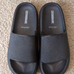 Cushionaire Black Slide Sandals